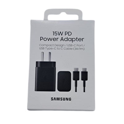 caja cargador samsung 15w con cable