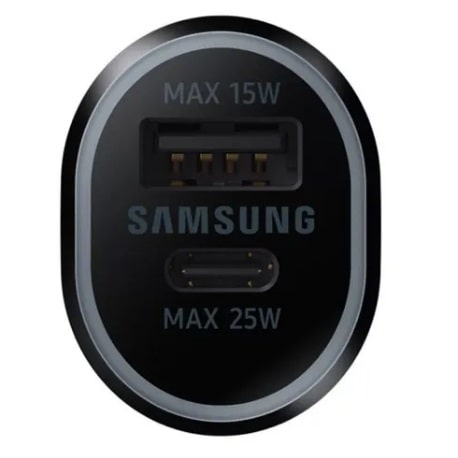 cargador auto samsung duo 15w y 25w entradas
